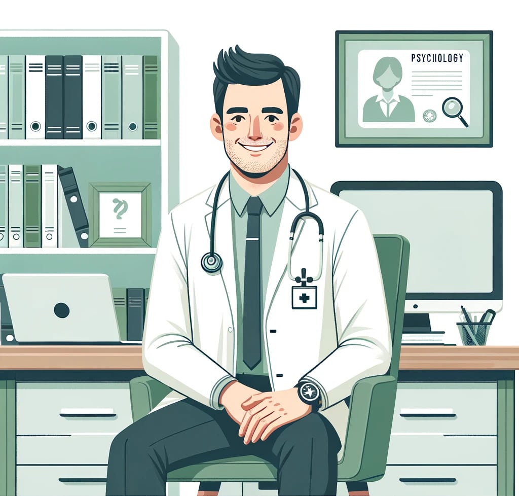 Psychiatrist managing Medicare billing claims on FreshClaim